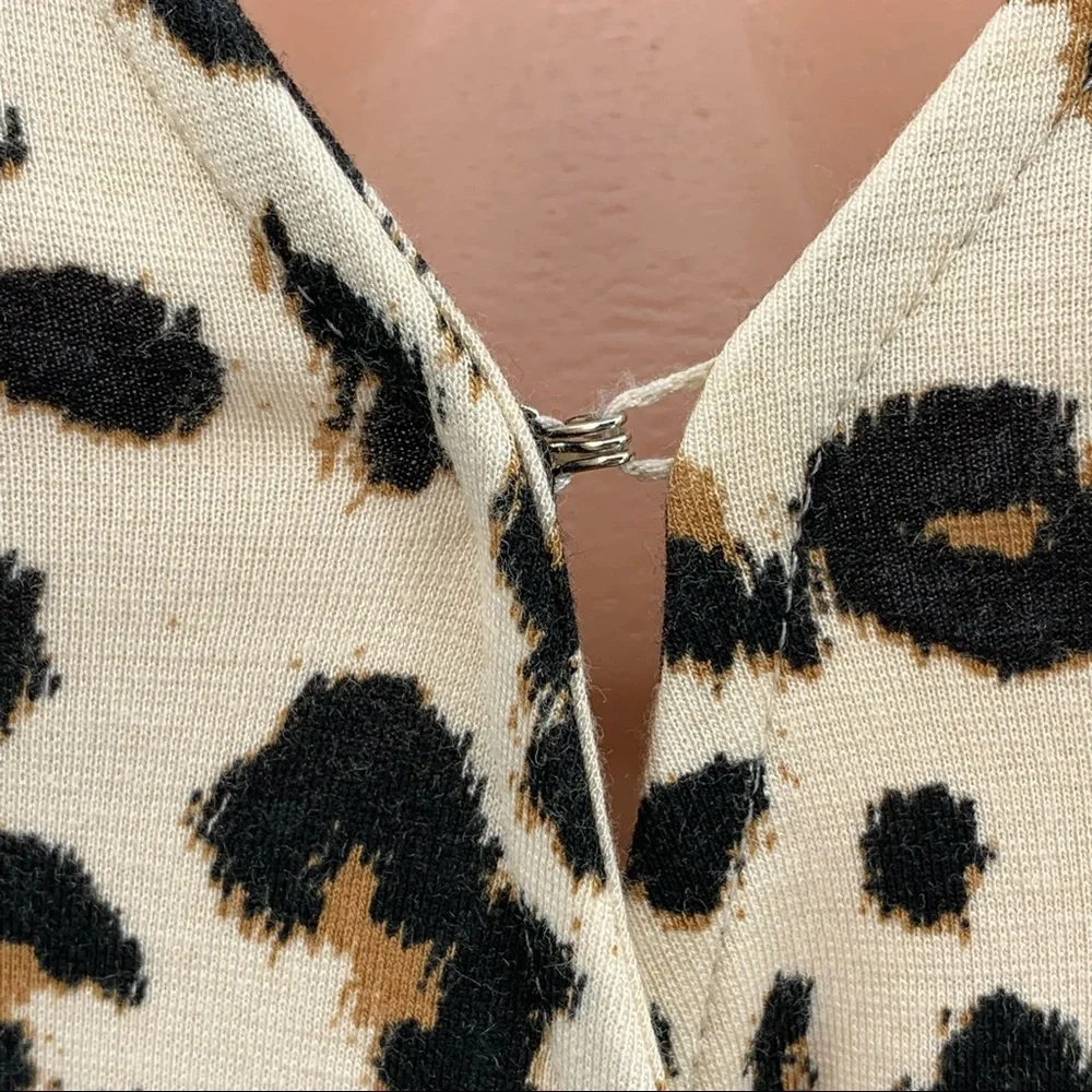 Banana Republic Leopard Print Wrap Knit Dress XS - Picture 6 of 12